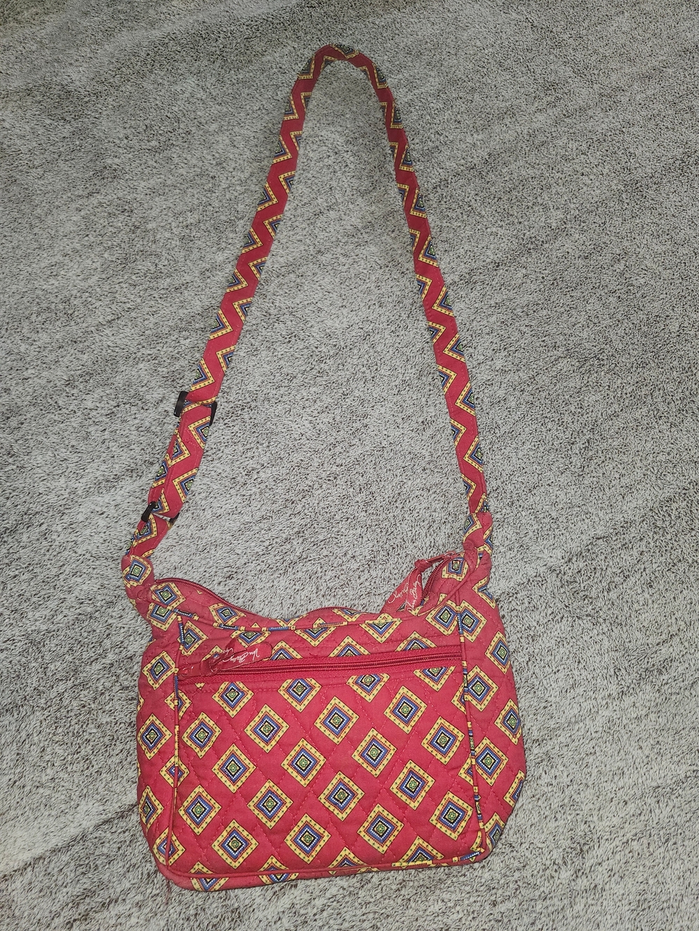 Vera Bradley Crossbody OR Shoulder Bag, RETIRED, Villa Red, Hard To Find - Picture 6 of 7